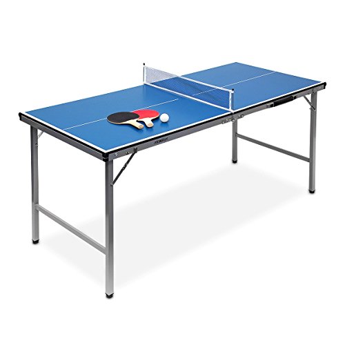 Relaxdays Table de ping-pong midi de table, table pliante pour