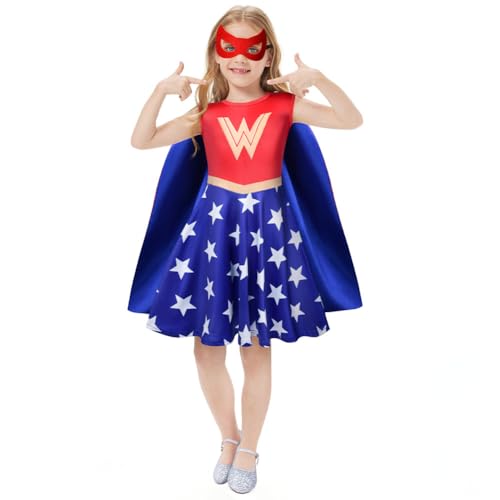 AOOWU Deguisement Spider Enfant, Deguisement pour Fille, Costume de Super-héros