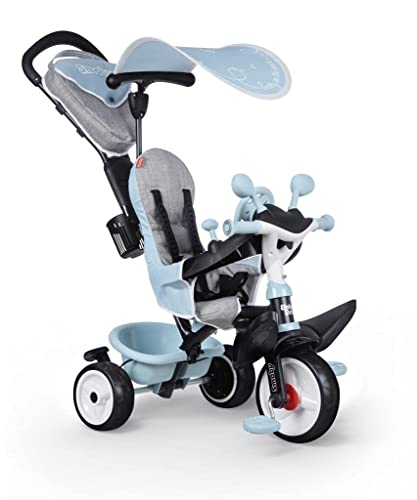 Smoby - Tricycle Baby Driver Plus Bleu - Vélo Evolutif
