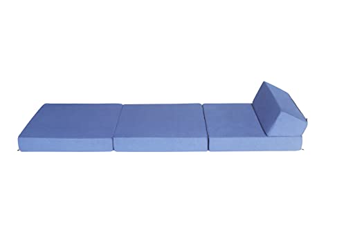 Générique Luxe Matelas Lit 200x70CM Fauteuil Futon Pliable Pliant (200x70CM-Bleu)