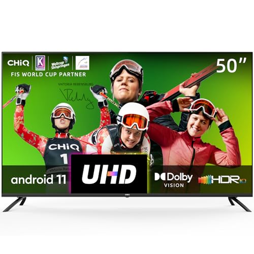 CHIQ U50H7A, 50 Pouces(126cm), Android Smart TV, UHD, 4K, WiFi,