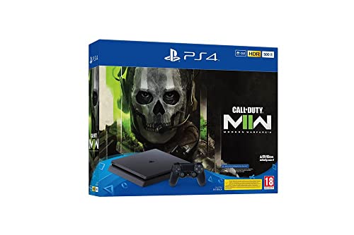 Playstation PS4 500G F + Call of Duty MW2, noire