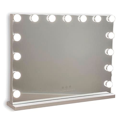 Flamingueo Miroir Maquillage Lumineux - Miroir LED 15 Lumières, Miroir