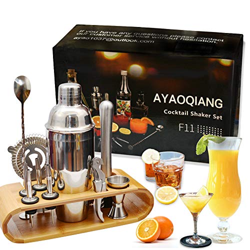AYAOQIANG Shaker à Cocktail,Shaker Cocktail Professionnel 12 Pièces,Cocktail Shaker 750ml