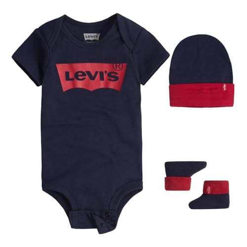 Levi's Kids Lhn Batwing Onesie Hat Bootie Bébé Dress Blues