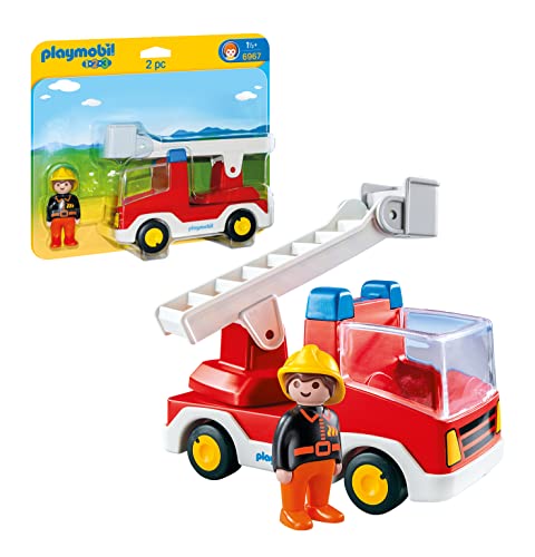 Playmobil 1.2.3. - 6967 - Camion de pompier avec échelle