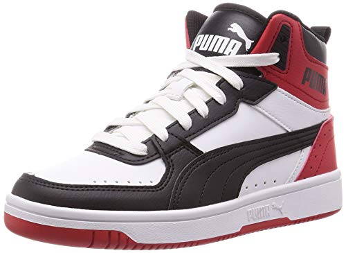 Puma Rebound Joy, Sneaker Mixte, White-High Risk Red, 42 EU