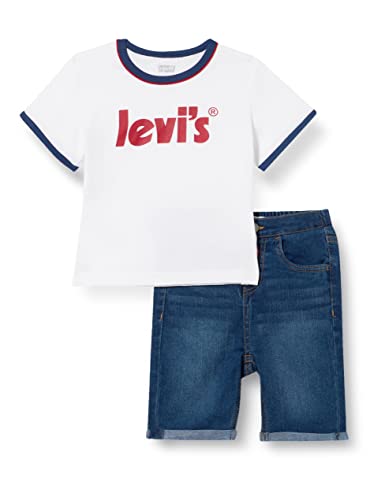 Levi'S Kids Ringer Tee And Short Set Bébé Garçon Bleu/Blanc