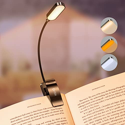 Lampe de Lecture 16 LED, Gritin Liseuse Lampe Clip Rechargeable,