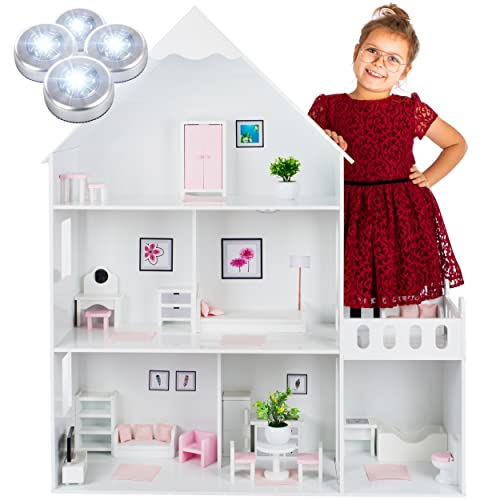 Kinderplay Grande Maison Poupee Bois - de poupée Barbie, Version