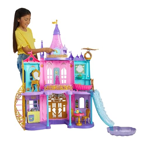 Mattel Disney Princesses Château Magique Adventures, 3 Niveaux Avec 10