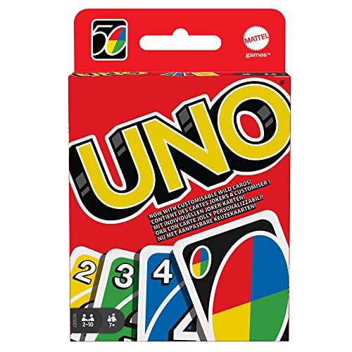Mattel Games Uno, Jeu Avec 112 Cartes, Cartes Actions Et
