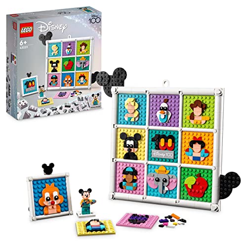 LEGO 43221 Disney 100 Ans d'Icônes Disney, Set de Création
