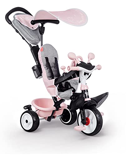 Smoby - Tricycle Baby Driver Plus Rose - Vélo Evolutif