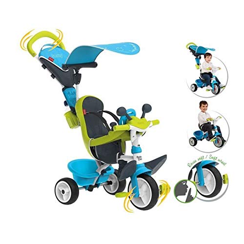 Smoby - Tricycle Baby Driver Confort Bleu - Vélo Evolutif