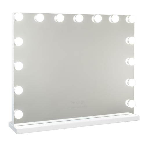 Flamingueo Miroir Coiffeuse - Miroir LED 15 Lumières, Miroir Maquillage