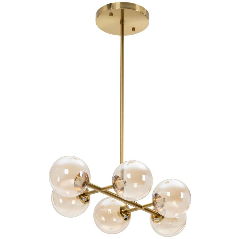Plafonnier - 6 ampoules - boules de verre Plafonnier Lampe