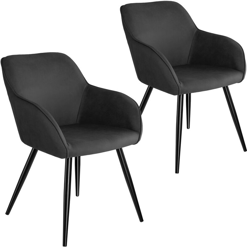 2 Chaises Marilyn tissu - Chaise, chaise de salle à