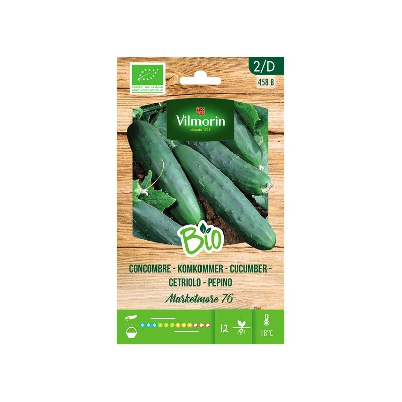 Vilmorin Garden Bio Seeds Marketmore 76 Bio sur 1 GR