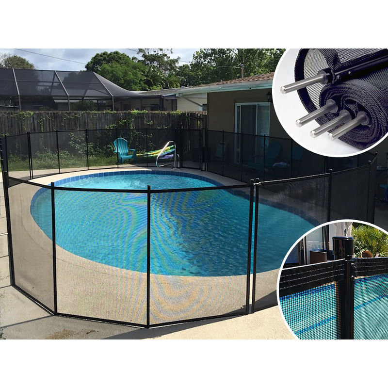 Kit clôture piscine démontable protect enfant Noire 16mm piscine 11x5m