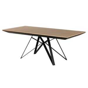 Hellin Table en finition bois extensible finition bois/métal L200/292