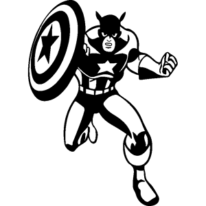 Ambiance-sticker Sticker Super héros le capitaine