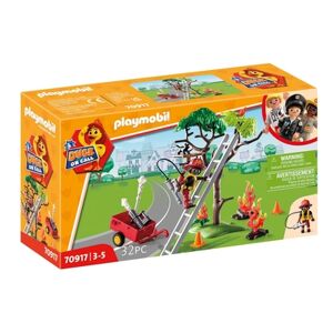 Playmobil Figurine pompier et chat Duck on Call 70917