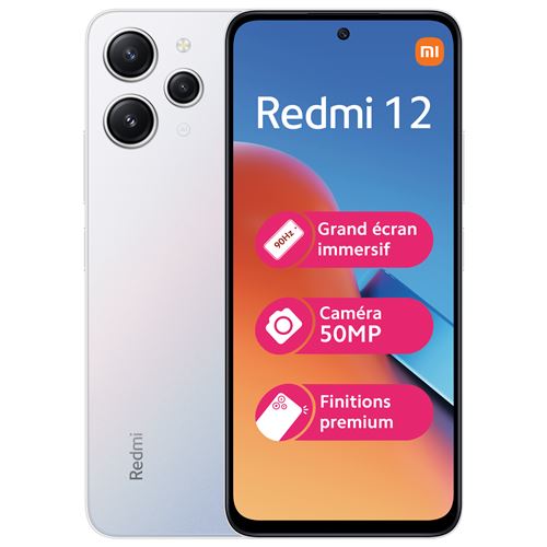 Smartphone Xiaomi Redmi 12 6,79" Double SIM 256 Go Argent