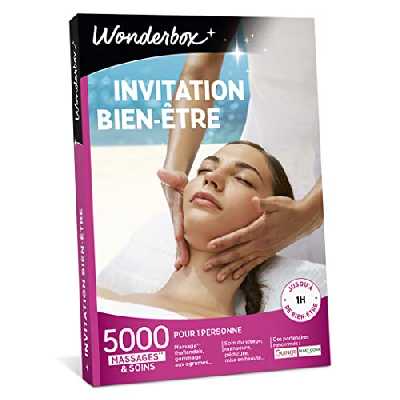 Wonderbox - Coffret cadeau - INVITATION AU BIEN ETRE – 5000 soins du visage, gommage aux agrumes, beautés des mains, accès au spa pour 1 personne