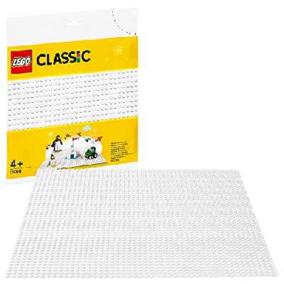 LEGO 11010 Classic La Plaque de Base Blanche - Plaque carrée de 32 x 32 tenons pour Fans des Jouets de Construction LEGO