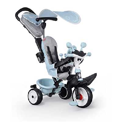 Smoby - Tricycle Baby Driver Plus Bleu - Vélo Evolutif Enfant Dès 10 Mois - Roues Silencieuses - Frein de Parking - 741500