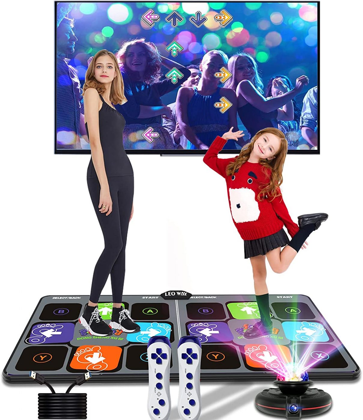 Tapis de danse pour TV / PC avec caméra HD, pour deux utilisateurs
